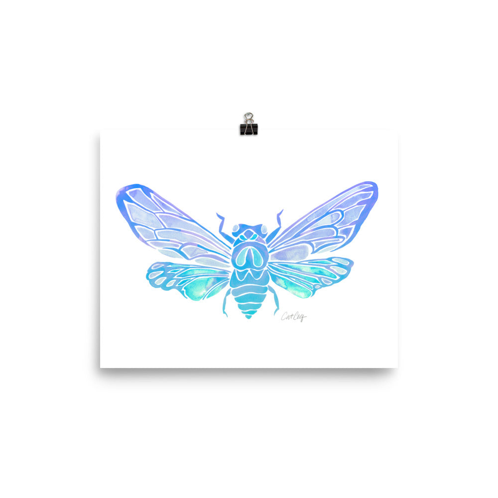 Summer Cicada – Lavender Palette • Art Print