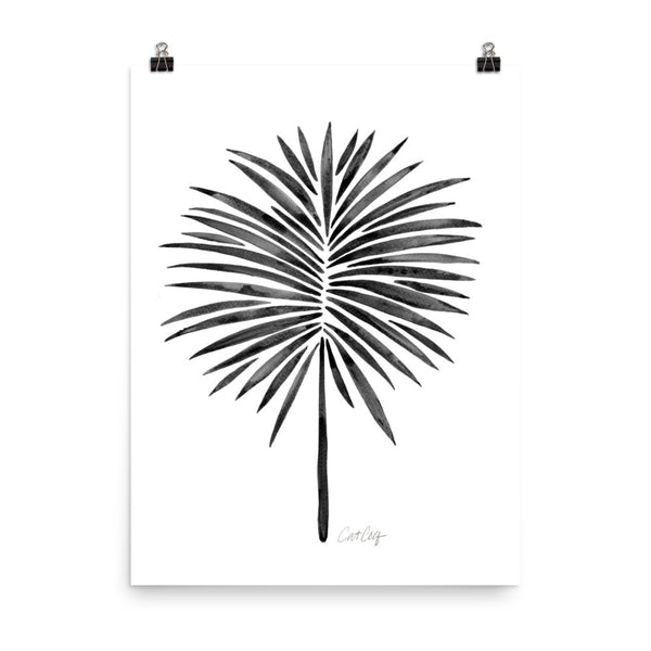 Fan Palm – Black Palette • Art Print