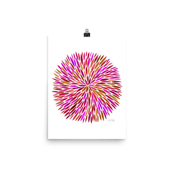 Watercolor Burst – Pink Palette • Art Print