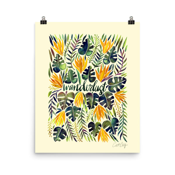 Wanderlust – Orange & Olive Palette • Art Print