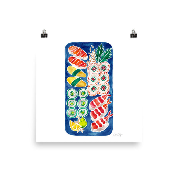 Sushi Collection – Navy Platter • Art Print