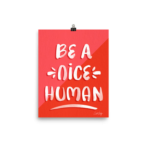 Be A Nice Human - Red