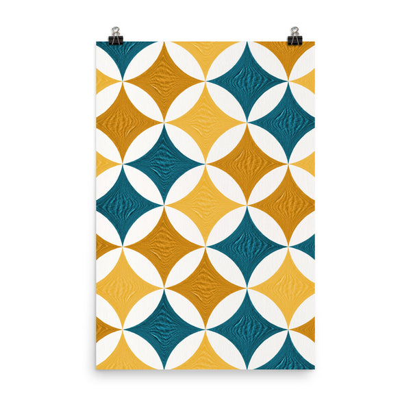 Eclipse Pattern - Teal & Ochre
