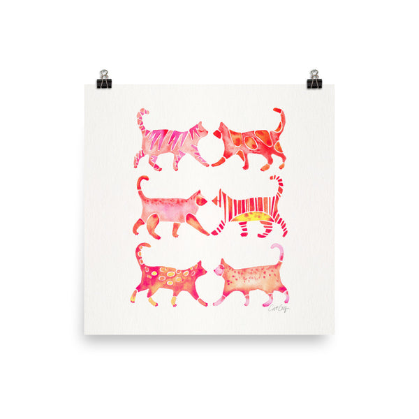 Cat Collection – Pink Palette • Art Print