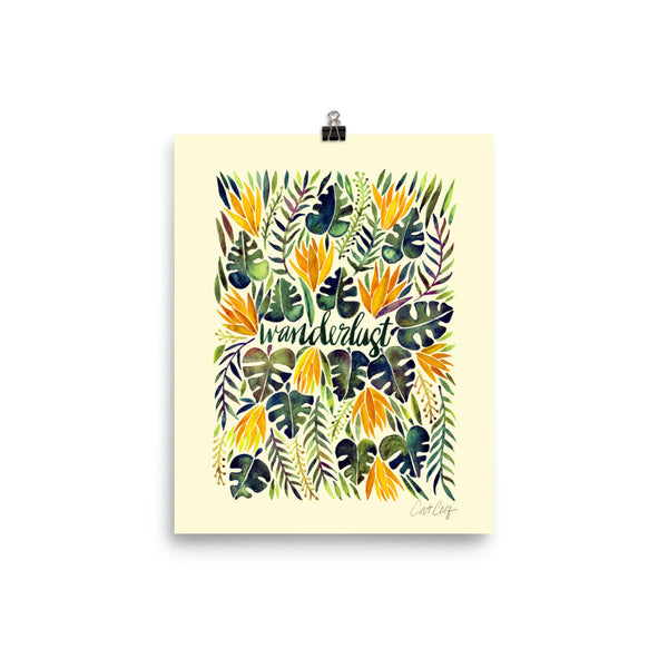 Wanderlust – Orange & Olive Palette • Art Print