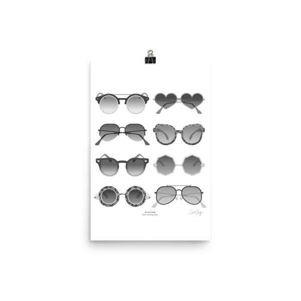Sunglasses Collection – Black Palette • Art Print