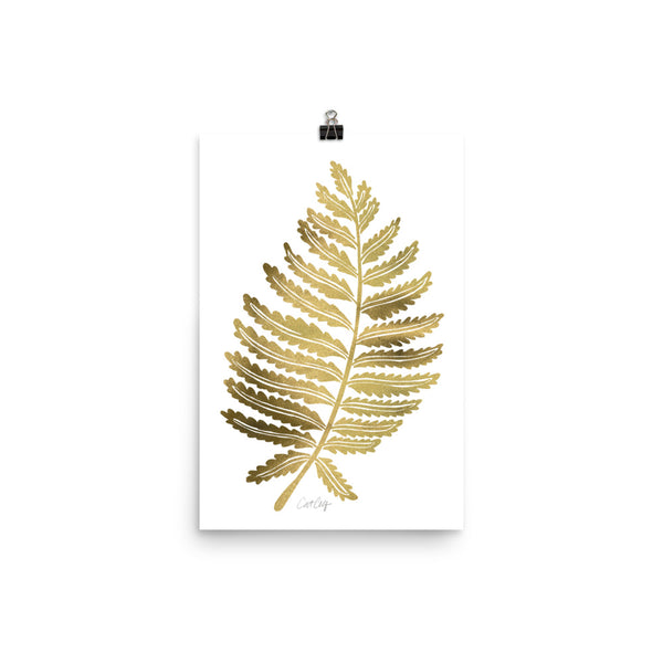 Fern Leaf – Gold Palette • Art Print