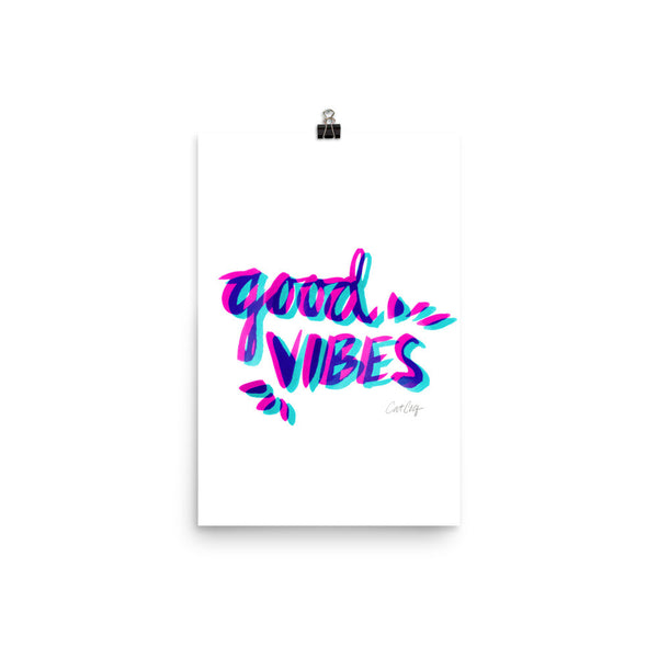 Good Vibes – Cyan & Magenta • Art Print