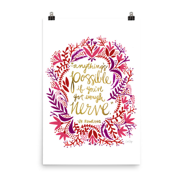 Anything's Possible – Pink & Gold Palette • Art Print