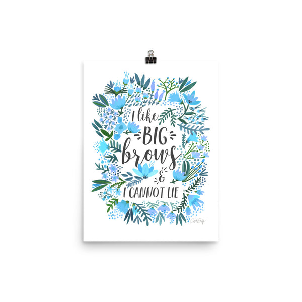 Big Brows – Blue Palette • Art Print
