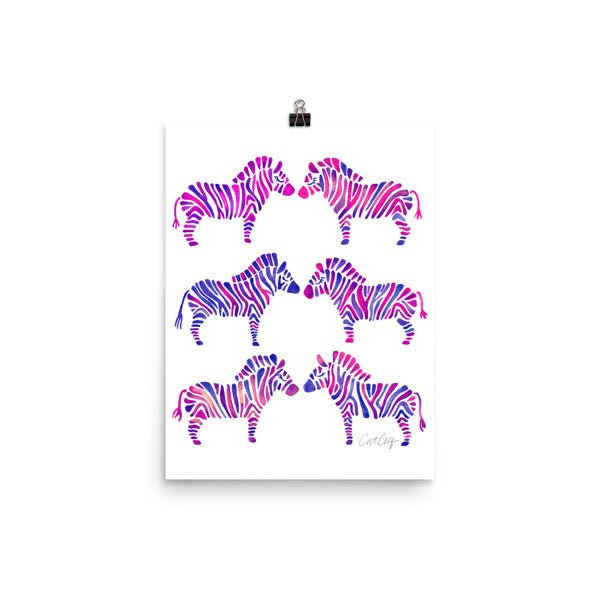 Zebra Collection – Indigo Palette • Art Print