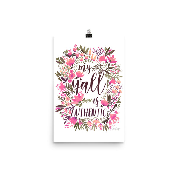 My Y'all is Authentic – Vintage Palette • Art Print