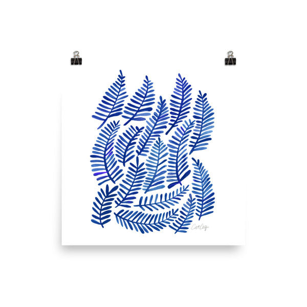 Fronds – Navy Palette • Art Print