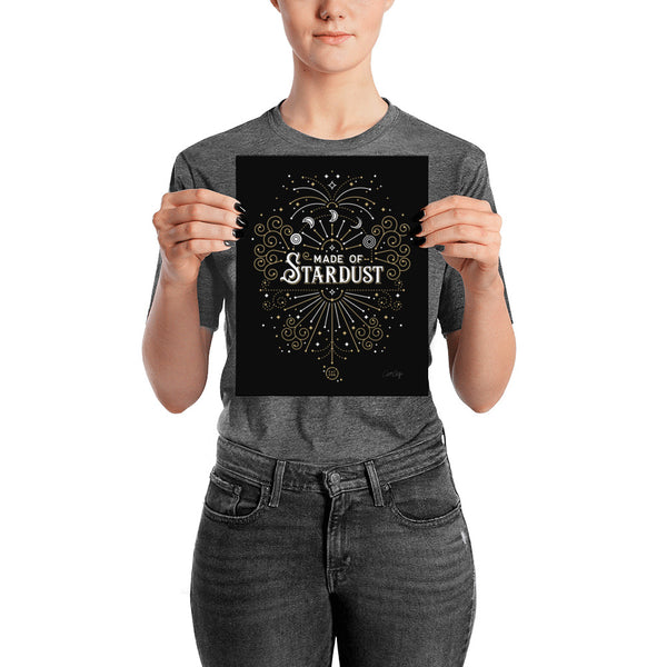 Made of Stardust – Black & Gold Palette • Art Print