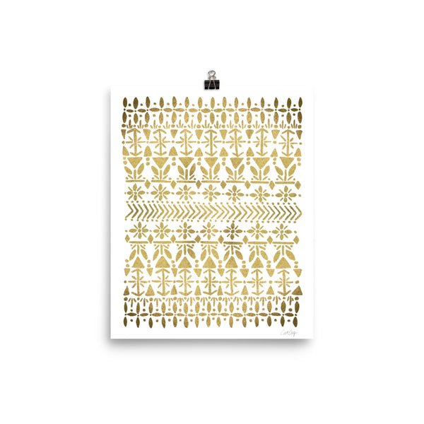 Norwegian Pattern – Gold Palette • Art Print