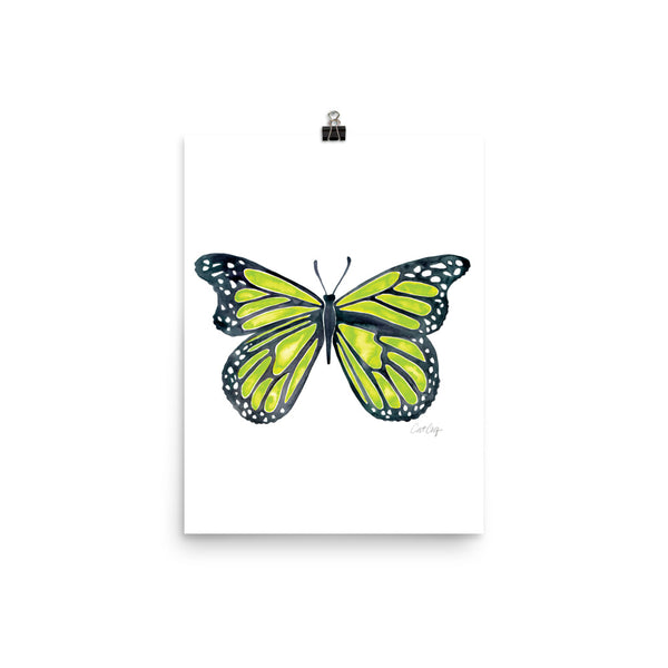 Butterfly – Lime Palette • Art Print