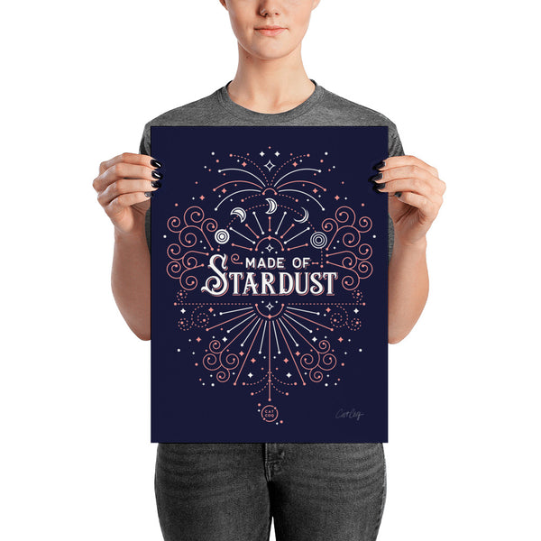 Made of Stardust – Blush & Navy Palette • Art Print