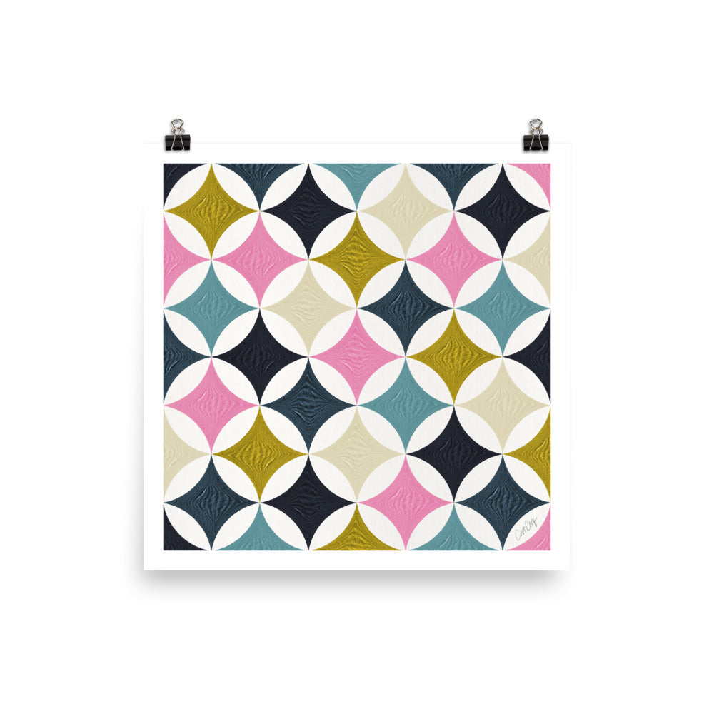 Eclipse Pattern - Blue & Pink