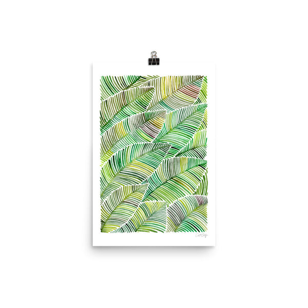 Tropical Leaves – Green Palette  •  Art Print