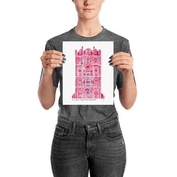 Hawa Mahal – Pink Palace of Jaipur, India • Art Print