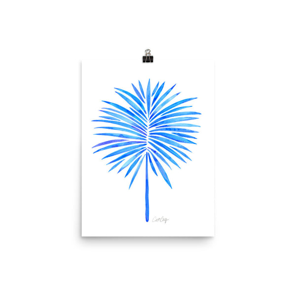 Fan Palm – Blue Palette • Art Print