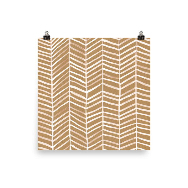 Herringbone – Kraft Palette • Art Print