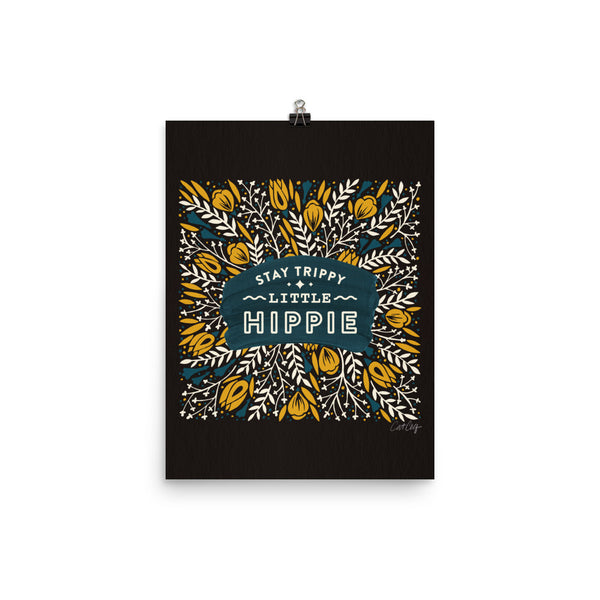 Stay Trippy Little Hippie - Charcoal