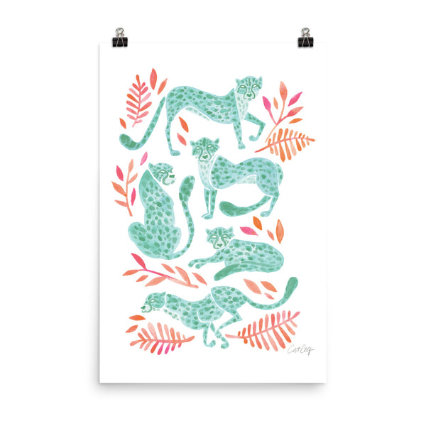 Cheetah Collection - Mint Pink