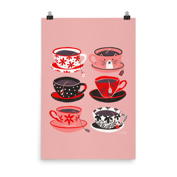 Tea Time - Pink and Red