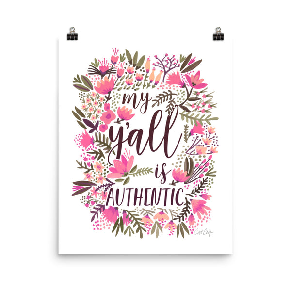 My Y'all is Authentic – Vintage Palette • Art Print