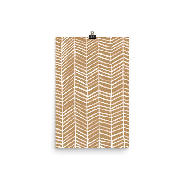Herringbone – Kraft Palette • Art Print