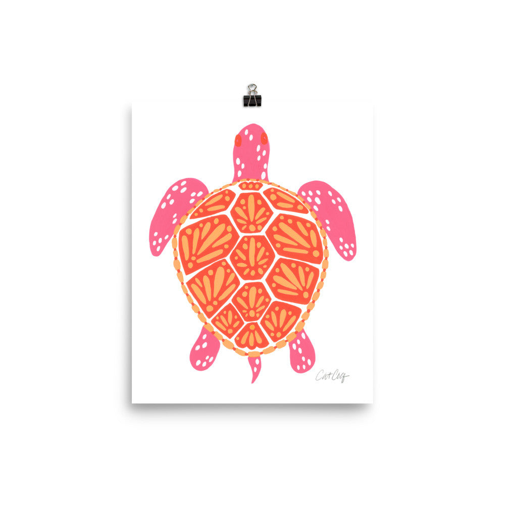 Sea Turtle – Melon Palette  •  Art Print