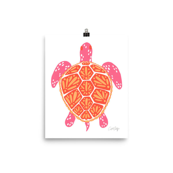 Sea Turtle – Melon Palette  •  Art Print