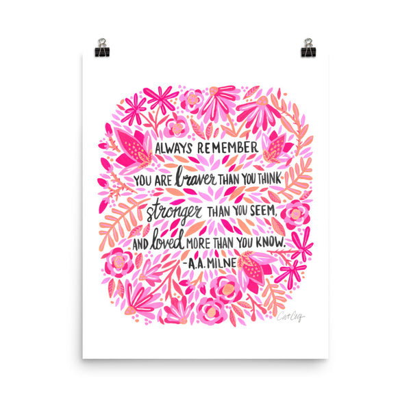 Always Remember – Pink Ombré Palette • Art Print