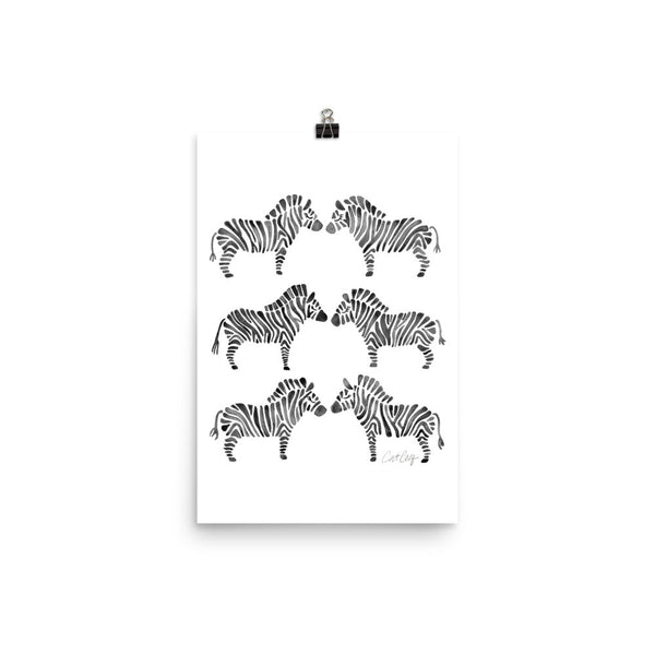 Zebra Collection – Black Palette • Art Print