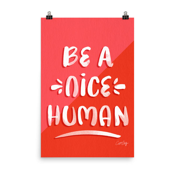 Be A Nice Human - Red