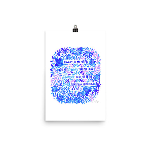 Always Remember – Indigo Palette • Art Print