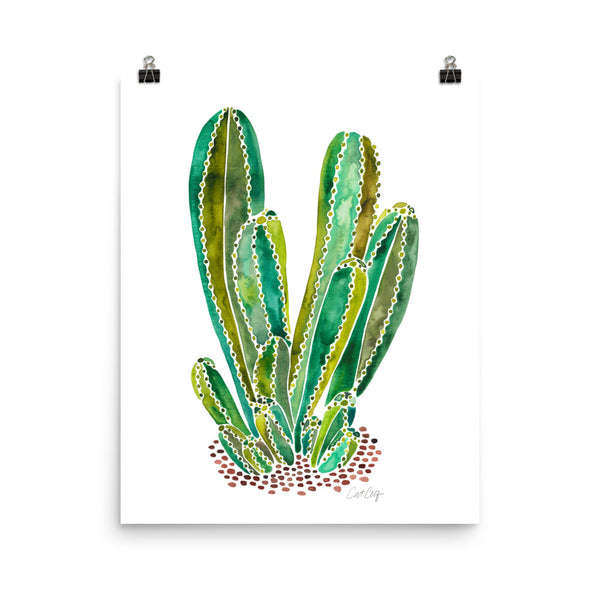 Cactus Cluster – Green Palette • Art Print