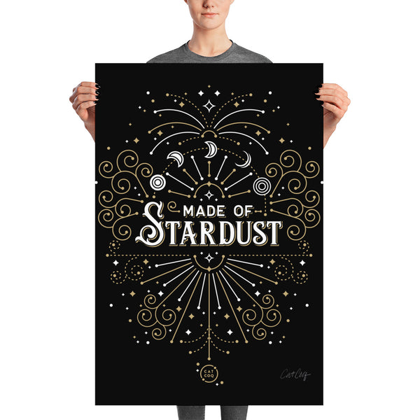 Made of Stardust – Black & Gold Palette • Art Print