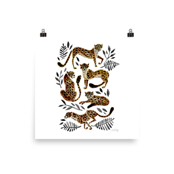Cheetah Collection – Mocha & Black Palette • Art Print
