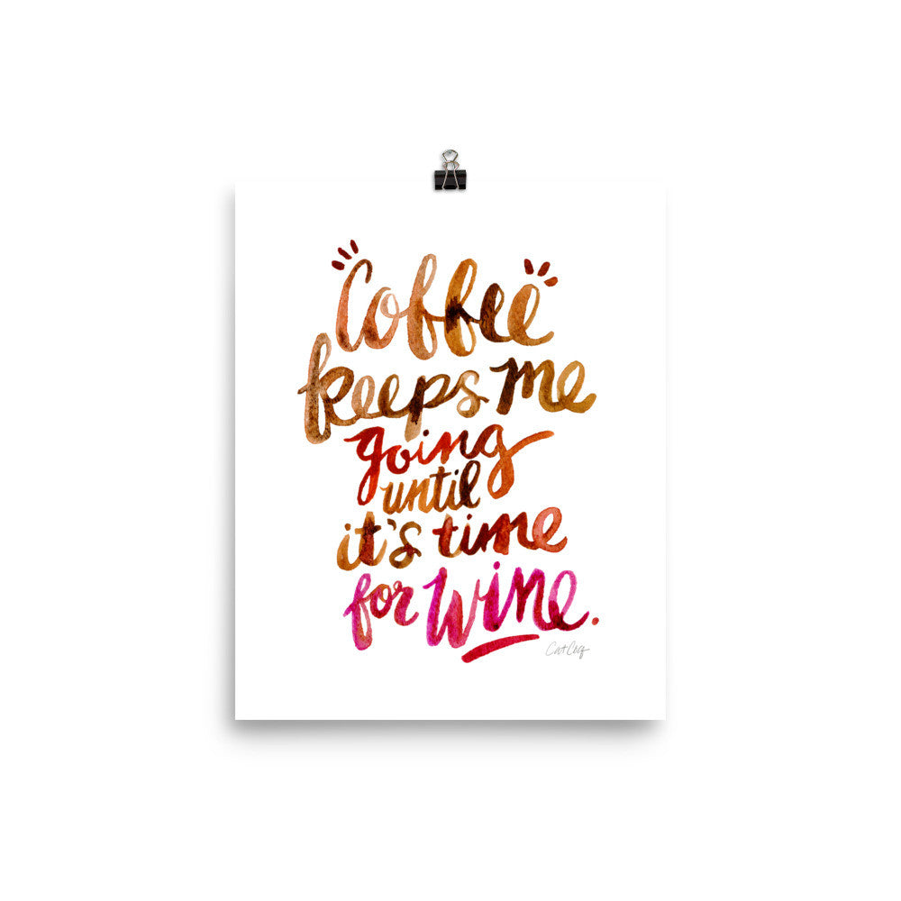 Coffee & Wine – Ombré Palette • Art Print