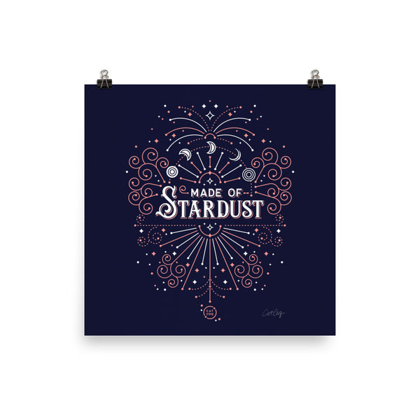 Made of Stardust – Blush & Navy Palette • Art Print