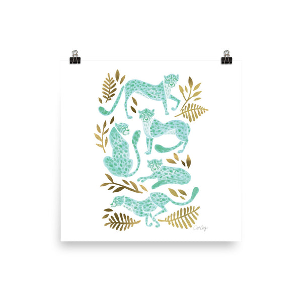 Cheetah Collection - Mint Gold