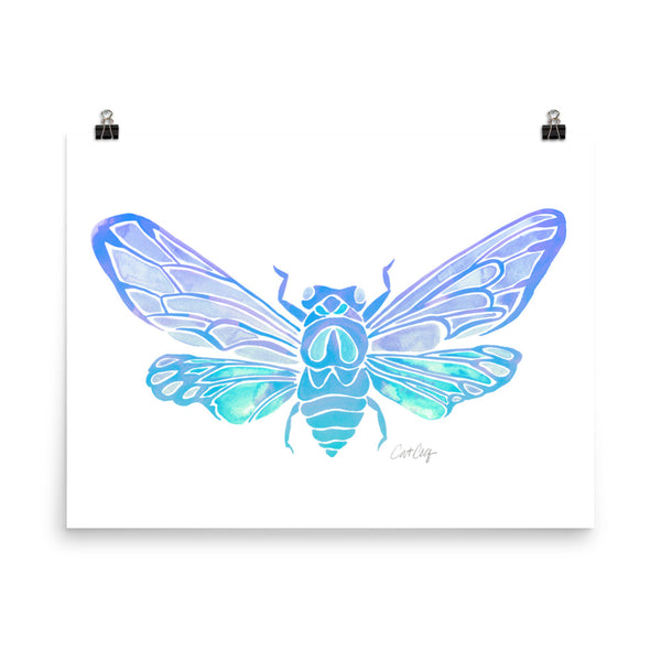 Summer Cicada – Lavender Palette • Art Print