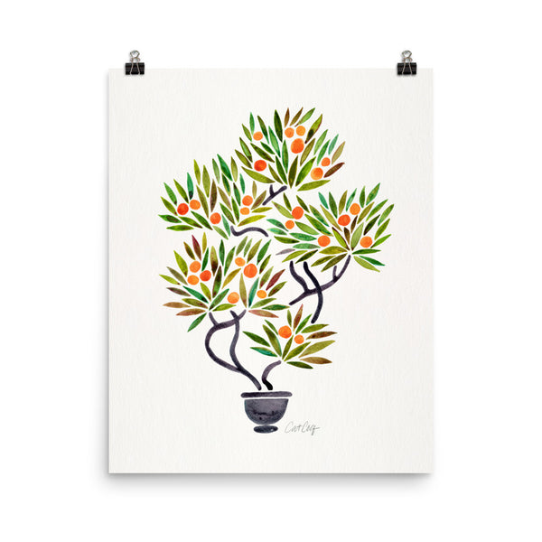 Bonsai Fruit Tree – Little Oranges • Art Print