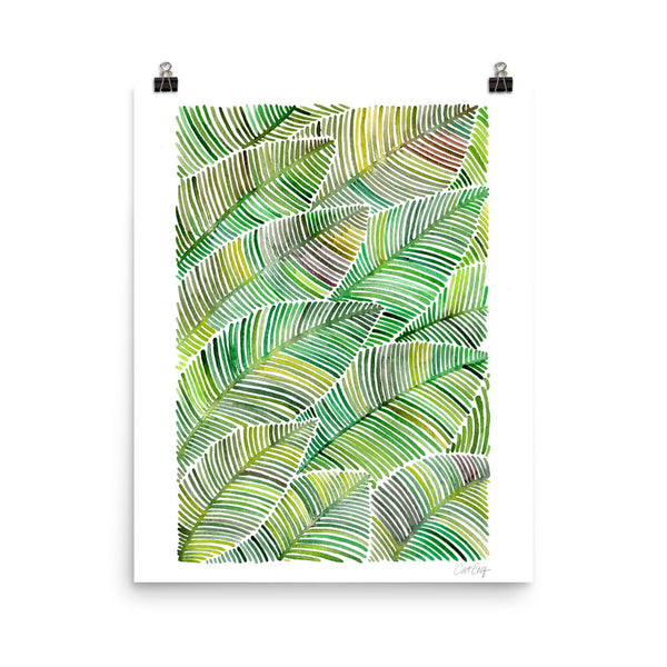 Tropical Leaves – Green Palette  •  Art Print