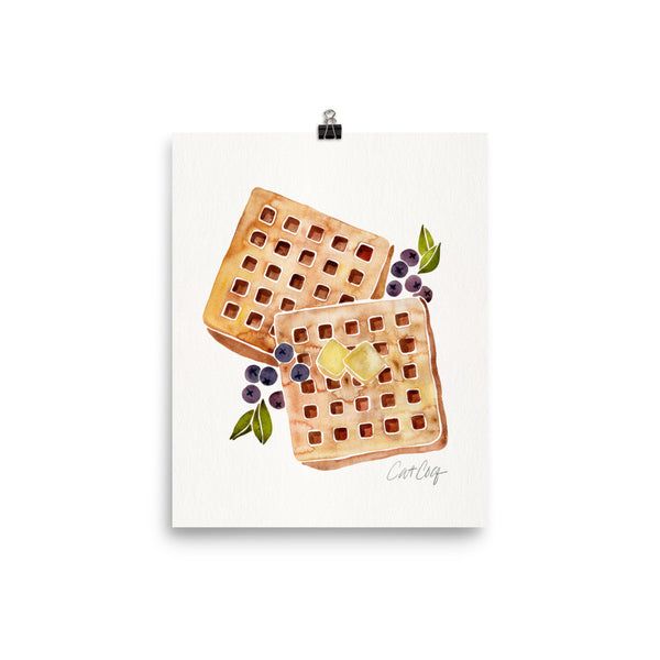 Blueberry Breakfast Waffles • Art Print