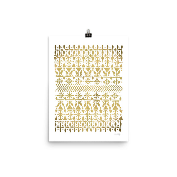 Norwegian Pattern – Gold Palette • Art Print