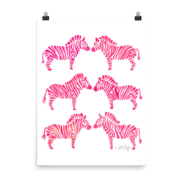 Zebra Collection – Pink Palette • Art Print