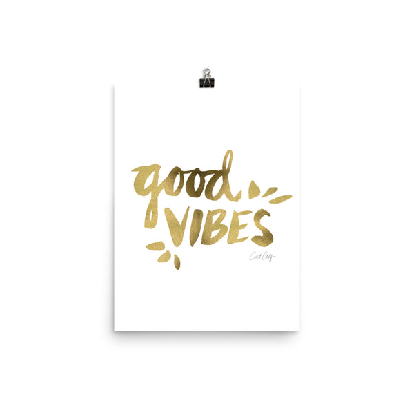 Good Vibes – Gold Palette • Art Print